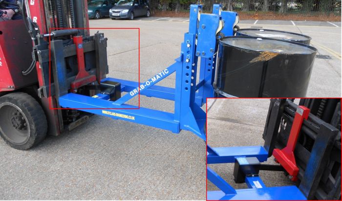 Grab-O-Matic Quick Attach and Release Forklift Attachments 